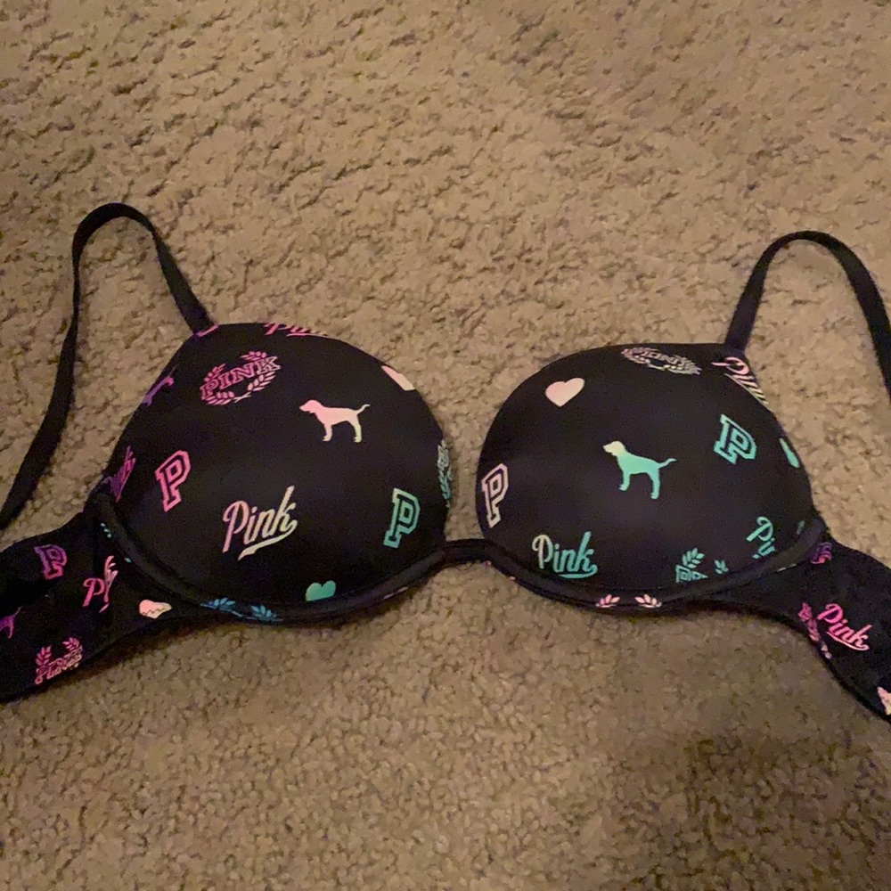 34B Pink Push-Up Bra